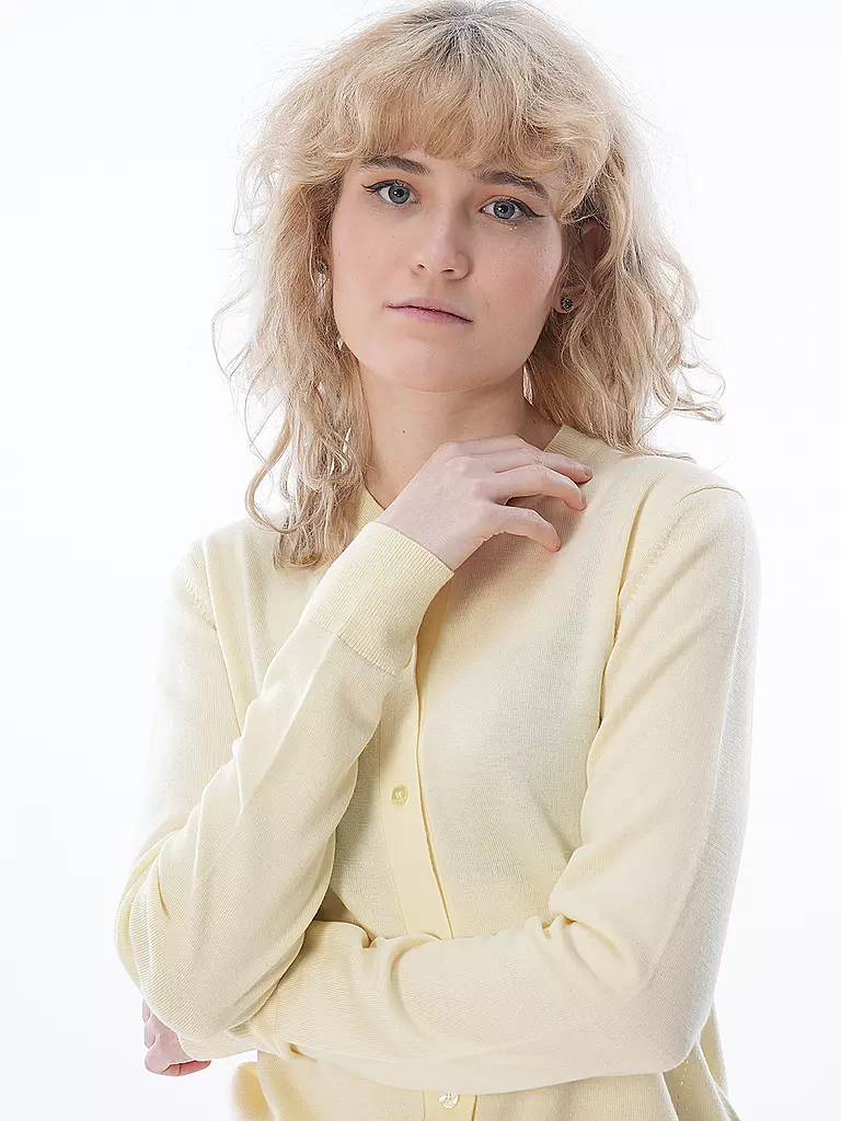 BOSS Cardigan FADENASI gelb