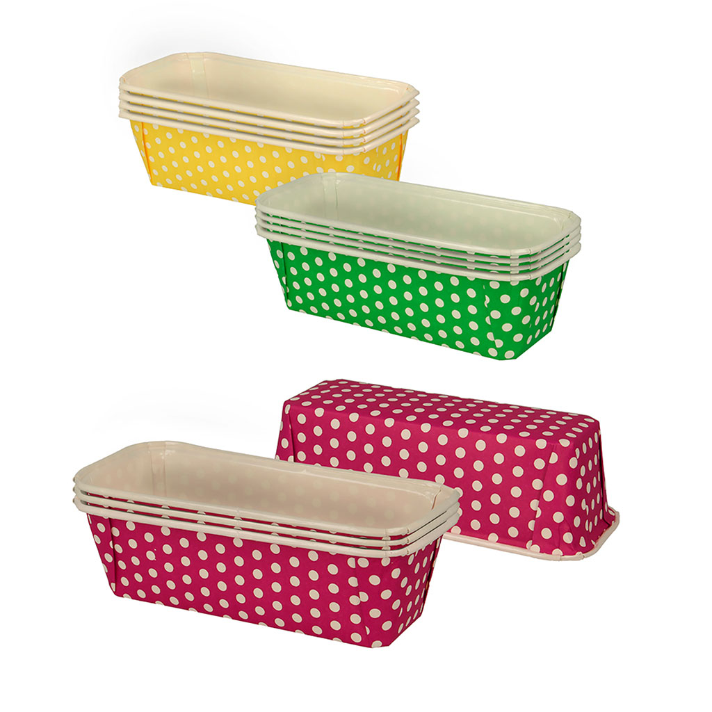 Lot de 4 moules à cake en papier 19cm