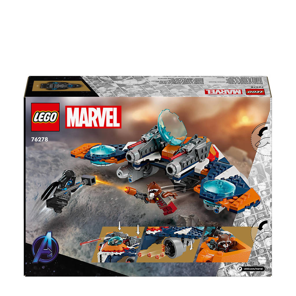 Leuke en interactieve setMarvel Rockets Warbird vs. Ronan Bouwbaar Speelgoed Ruimteschip 76278