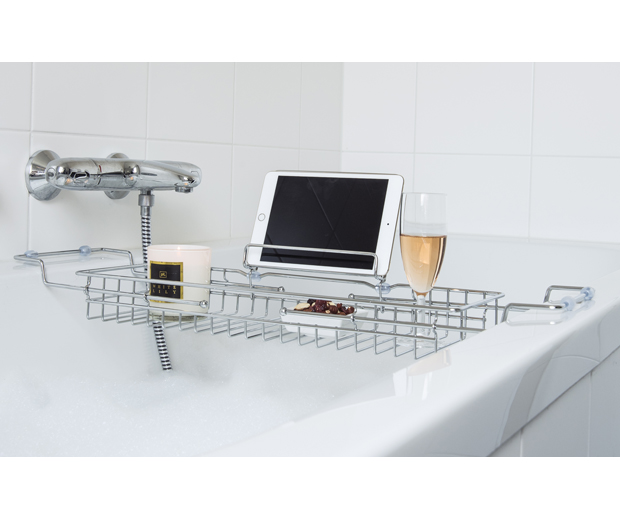 Bath tub caddy iron chrome