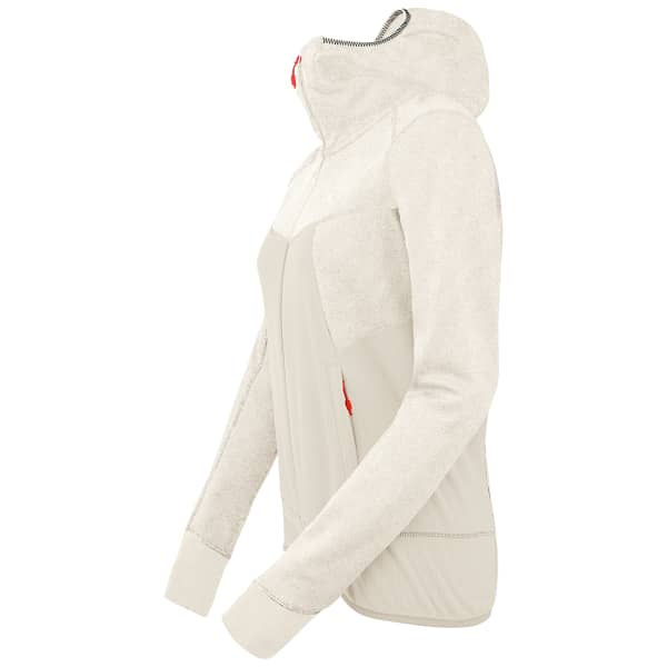 Veste polaire randonnée SALEWA PUEZ HYBRID PL HOODED JACKET W OATMEAL MELANGE