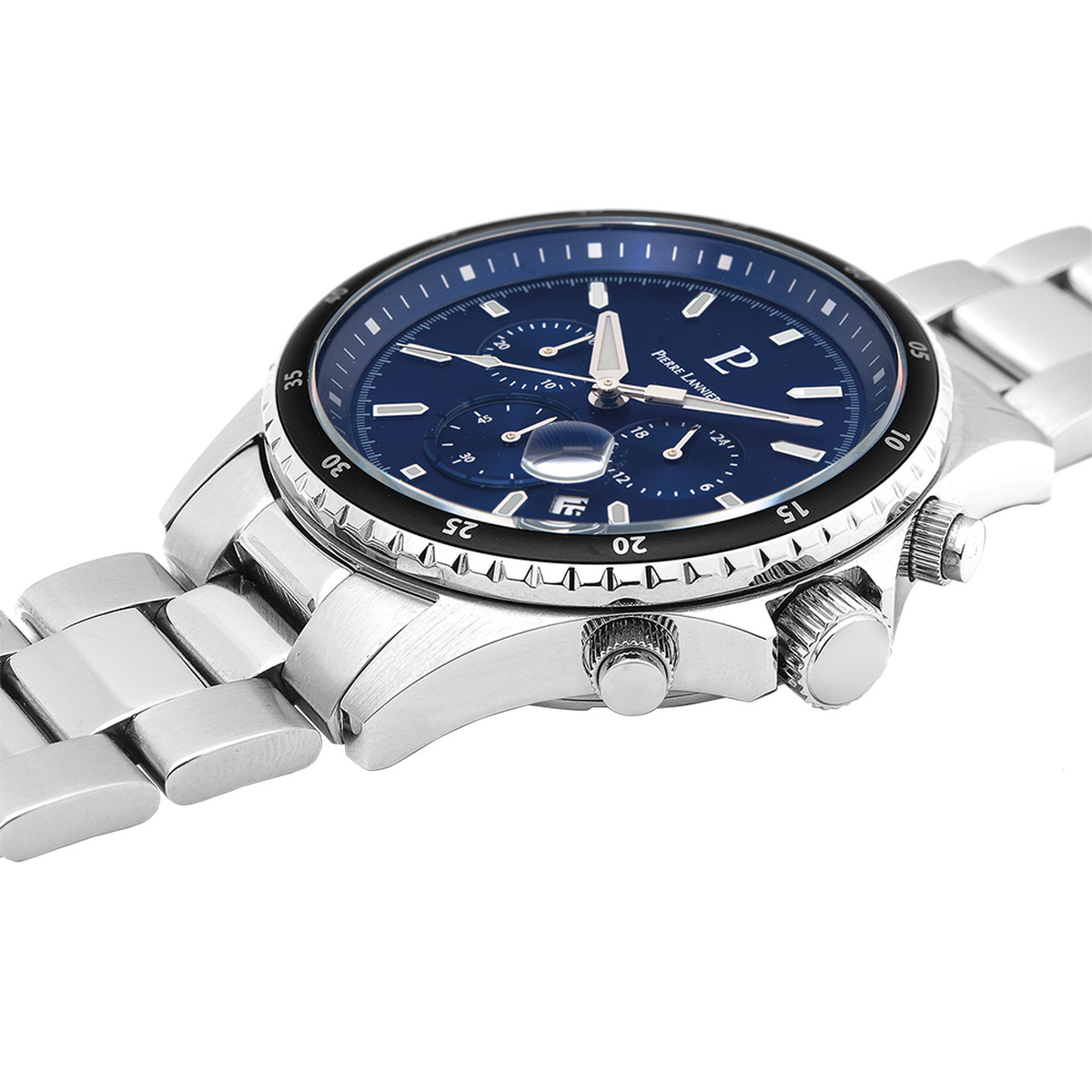 Montre PIERRE LANNIER Cronos homme chronographe bracelet acier