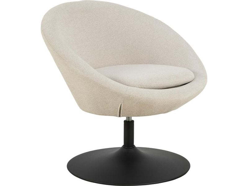 AC Design Sessel Center Beige Moderner Loungesessel mit Drehfunktion