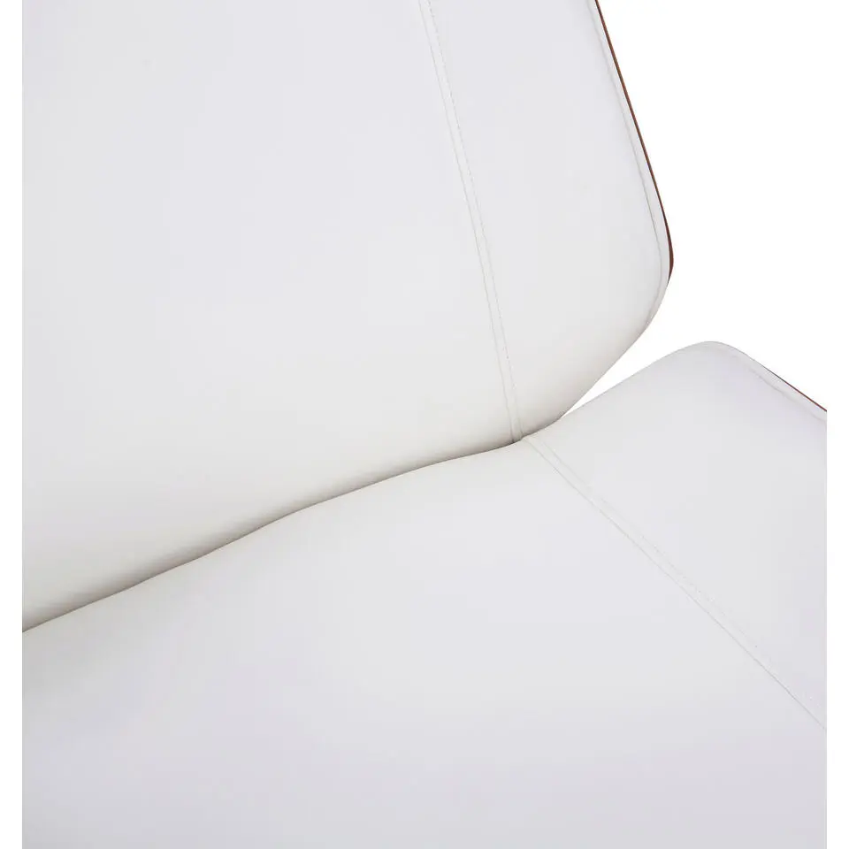 CLP Bureaustoel Varel chroom Frame - Kunstleer - walnoot/wit