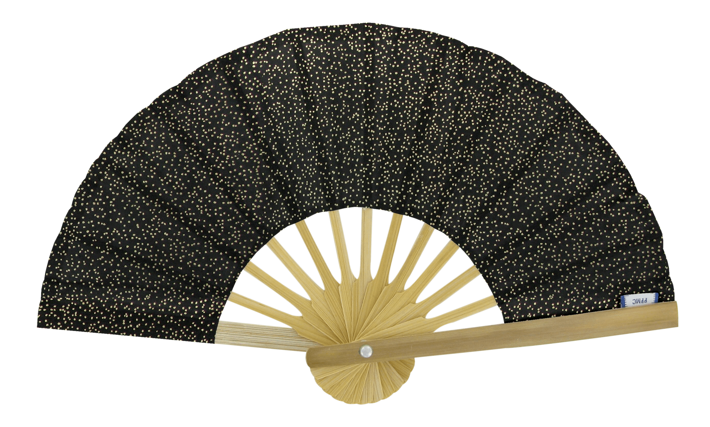 Eventail Noir Pailleté
