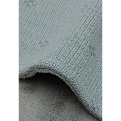 Couverture berceau velvet Cosy knit - Sea green - JOLLEIN