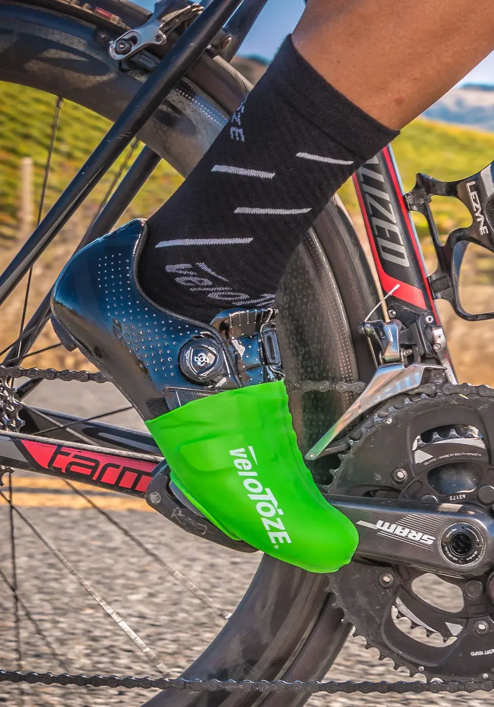 Velotoze Toe Cover Viz Groen