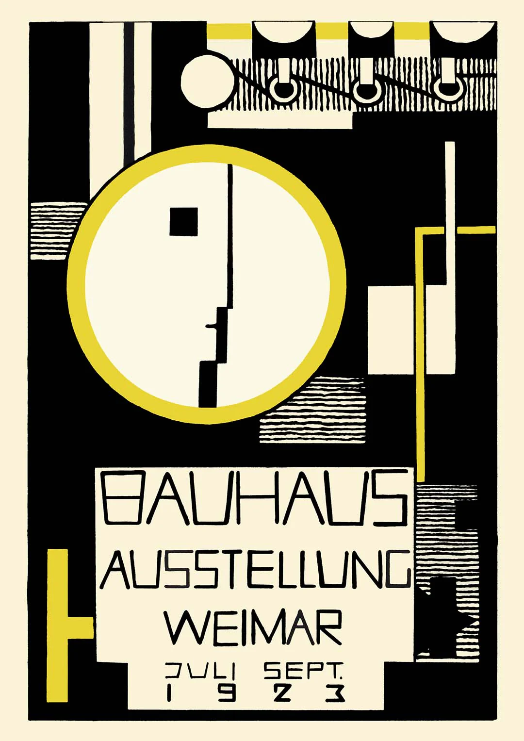 Bauhaus Ausstellung Weimar 1923 von Baschant Schwarz und Gelb