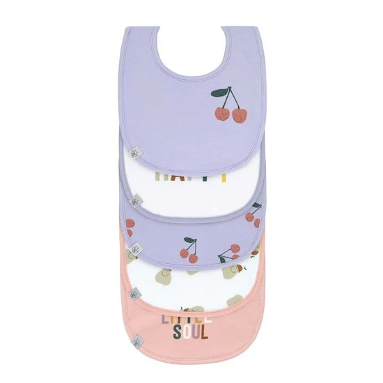 Happy Fruits Lot de 5 bavoirs imperméables   Cerise        3-18 mois   de               Lässig