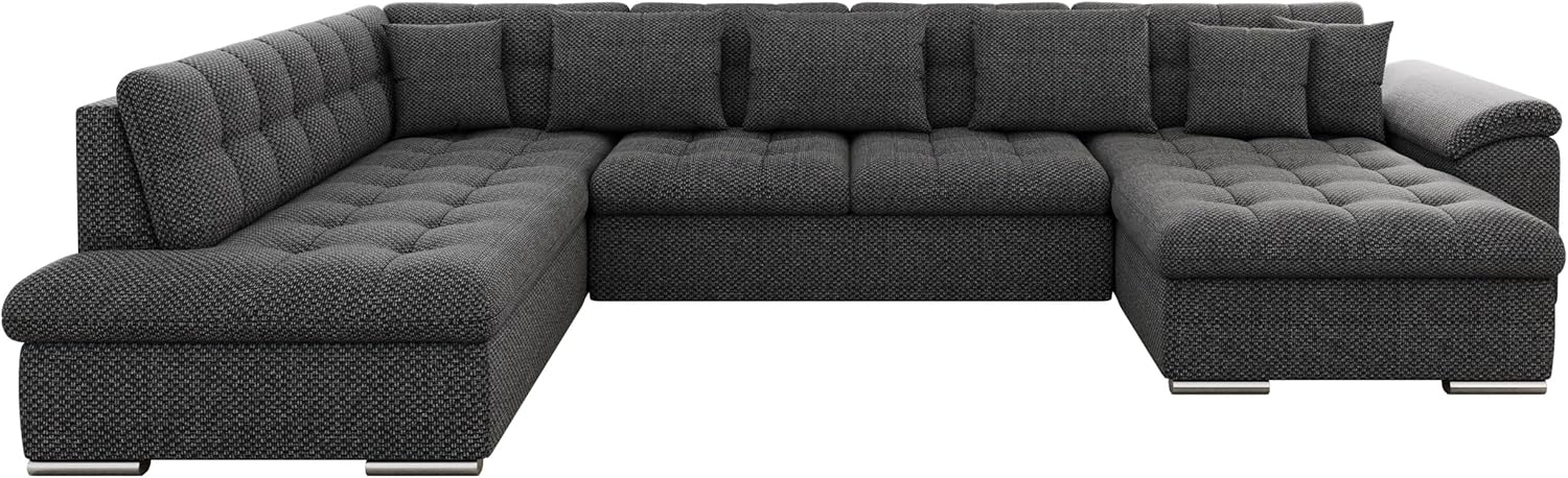 Mirjan24 Eckcouch Ecksofa Niko Bis, Design Sofa Couch mit Schlaffunktion und Bettkasten U-Sofa Farbauswahl Wohnlandschaft vom Hersteller (Ecksofa Rechts, Majorka 03)