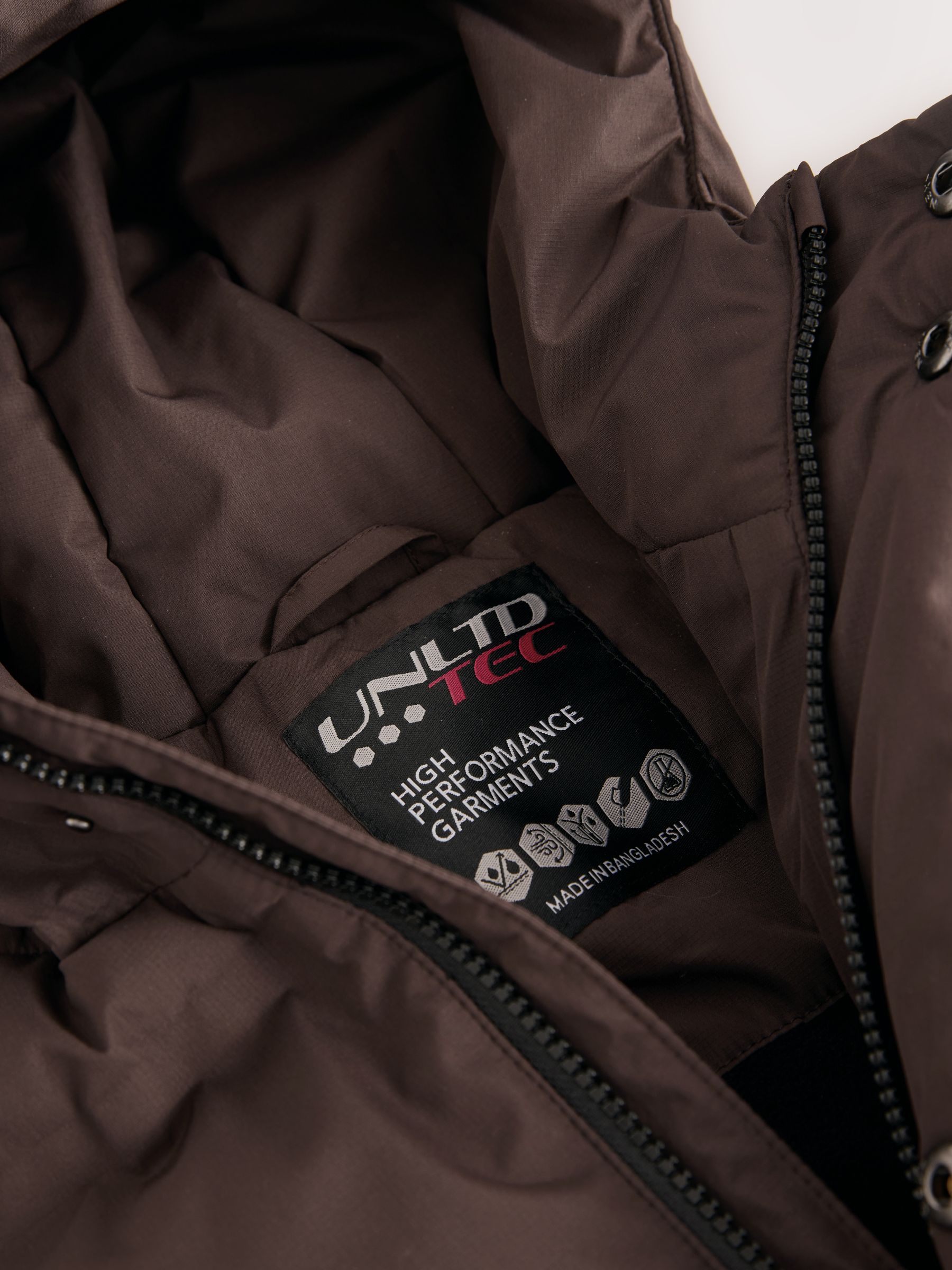 Bruin - Waterdichte lange pufferjas met fleecevoering (3-17jr)