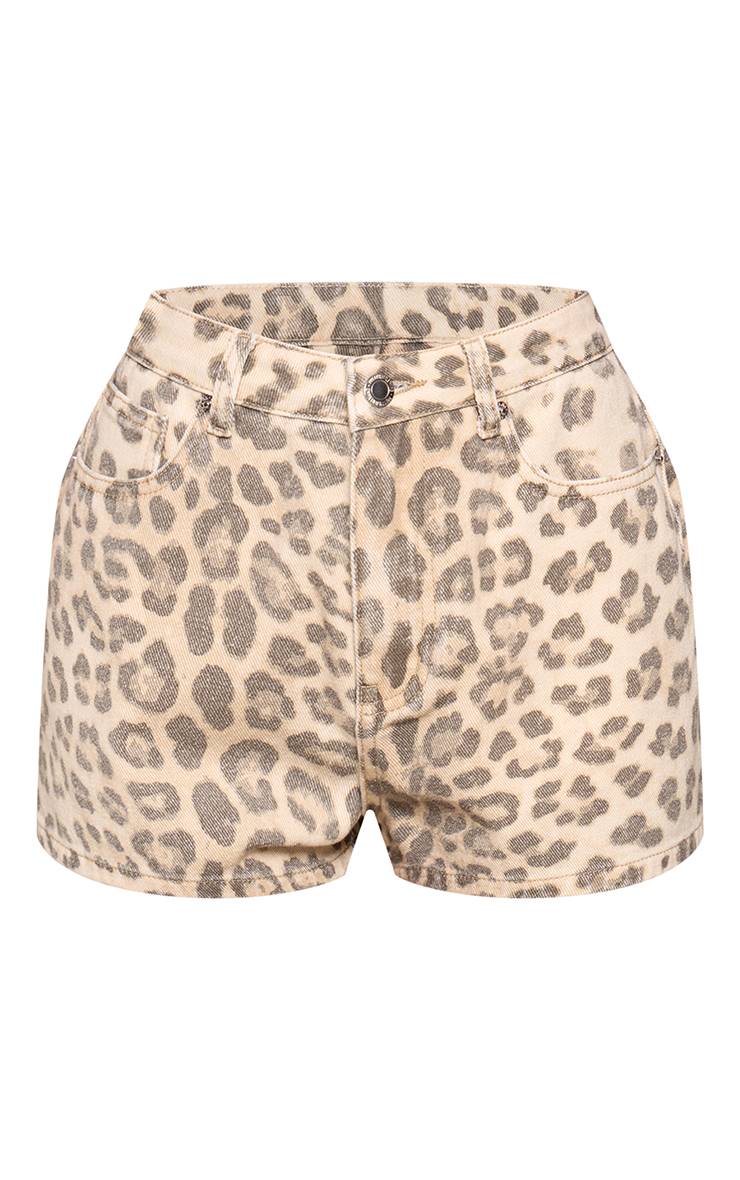 Léopard Short Mom Taille Haute