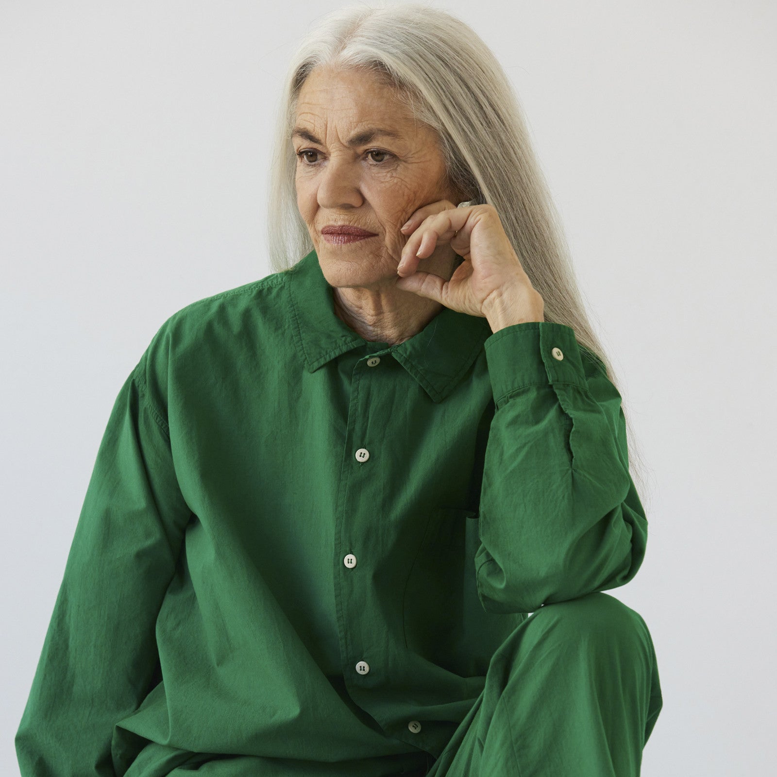 Yoko Shirt longsleeve spinach