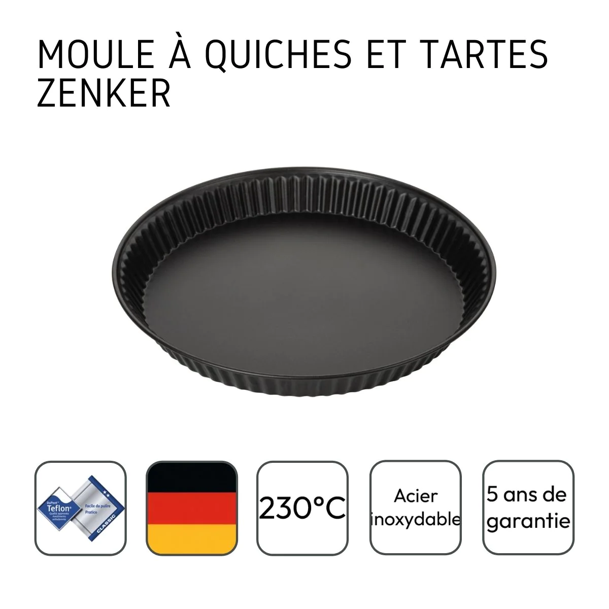 Moule à quiche lorraine 30 cm Spécial Countries Zenker