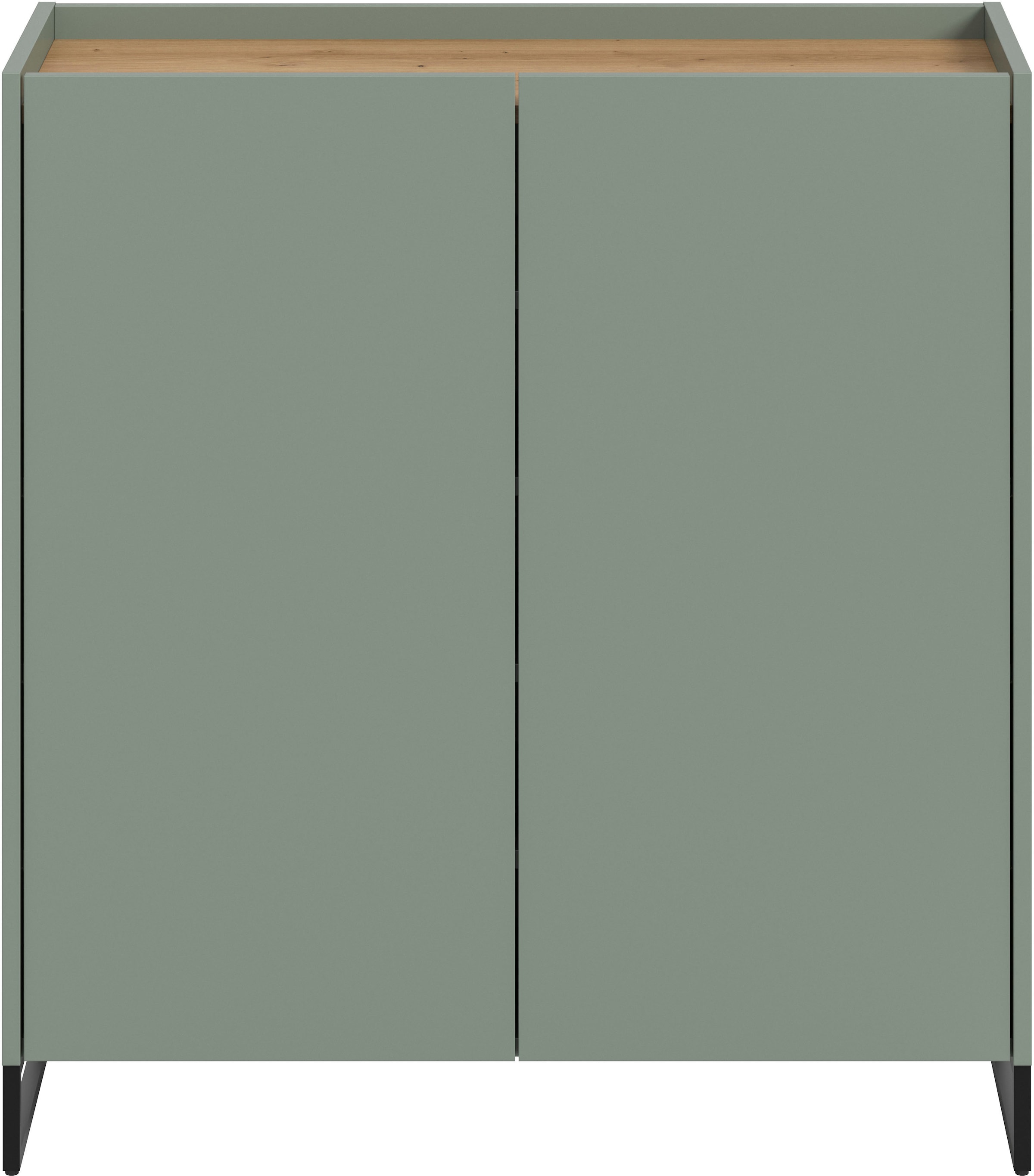 INOSIGN Schuhschrank »EVRID, Breite 90cm, 2 Türen, 5 Einlegeböden, inkl. Metall-Kufenfüsse« individuell mit anderen Artikel der Serie EVRID erweiterbar, 1 Stk. tlg. Schuhkommode, Kommode, Sideboard, Garderobenschrank, Flurkommode