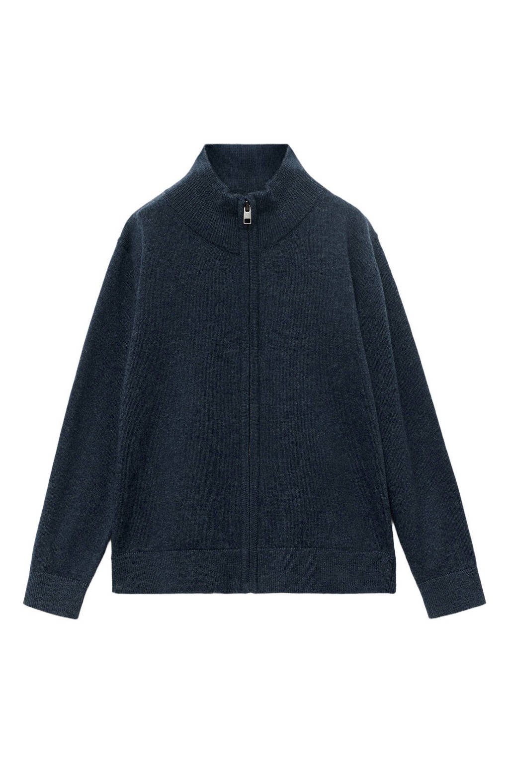 Mango Kids vest marine fijn gebreid