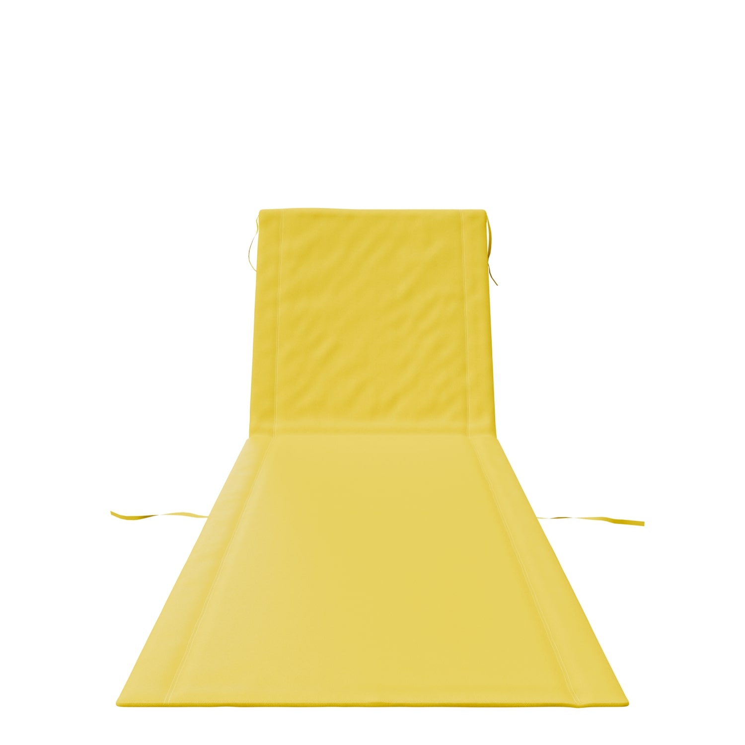 24MOVE® Strandmatte 2er Set klappbar mit Rückenlehne, Strandliege mit Gurt, tragbar für Strand und Garten, Liegematte gelb