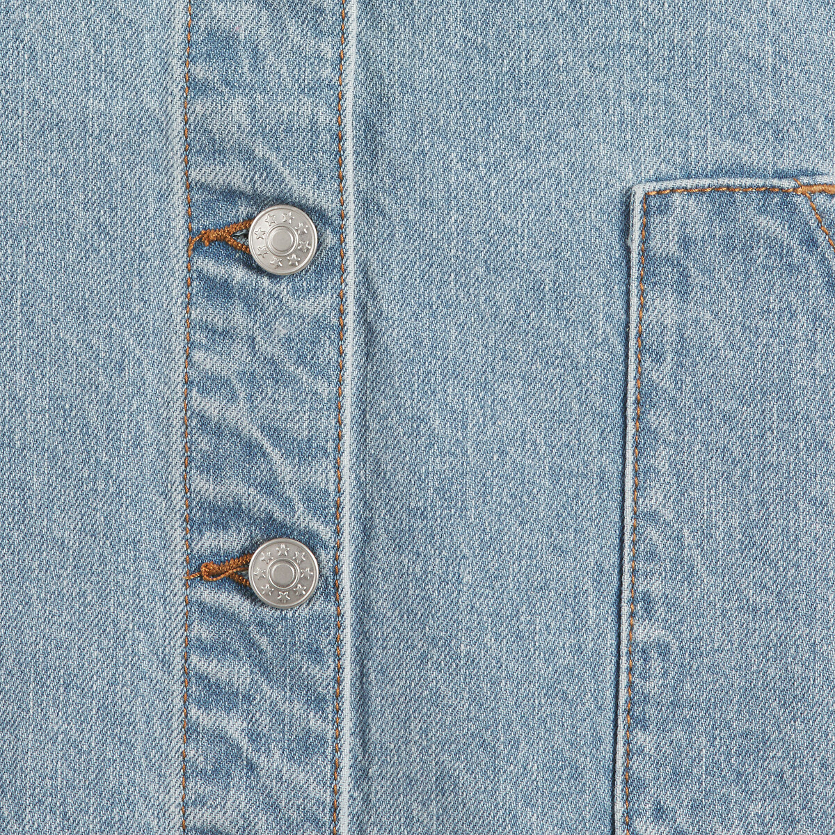 COLEÇÃO LA REDOUTE<br>Vestido jardineira com alças de jeans