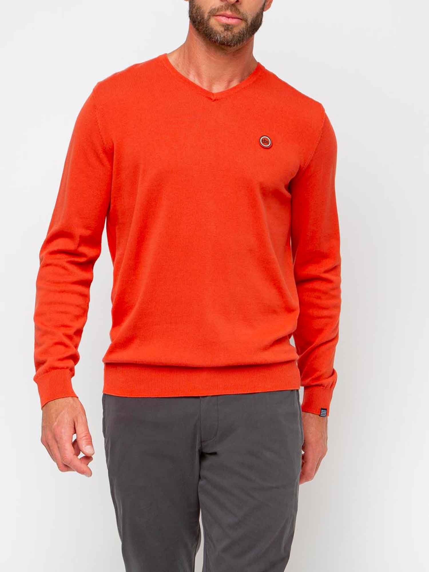 Pull Homme Coton Biologique Orange