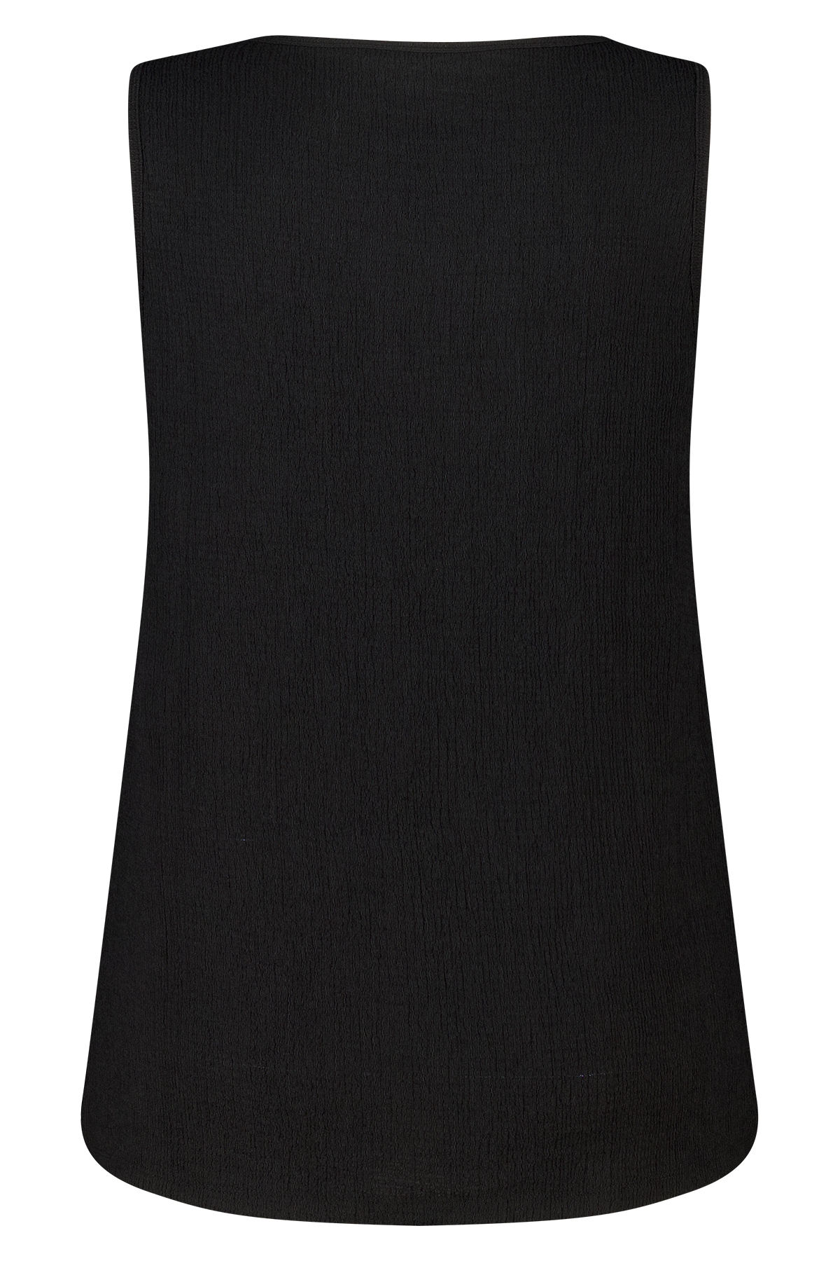 Mouwloze top met ronde hals Zwart
