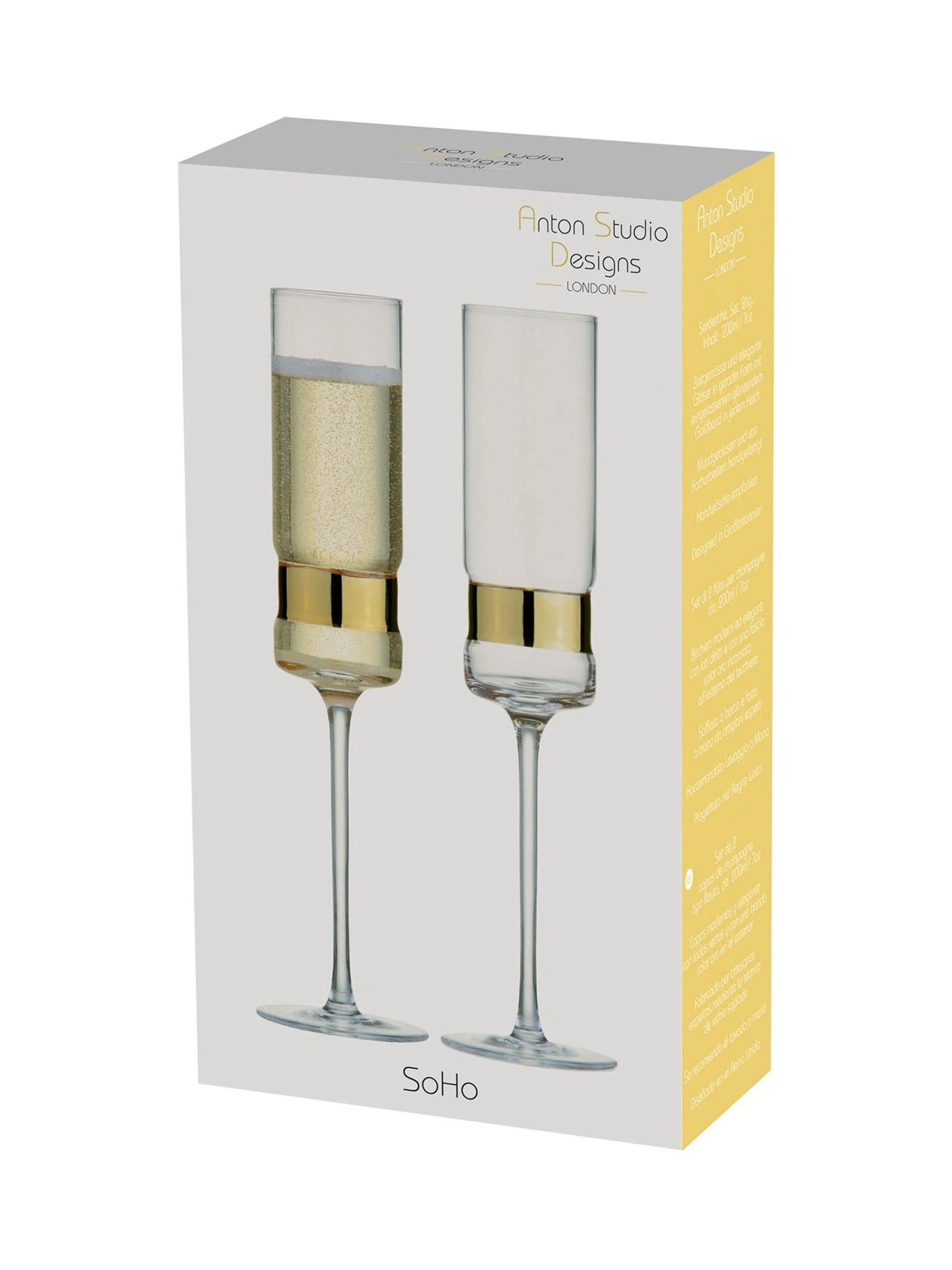 Anton Studio Designs Set of 2 SoHo Champagne Flutes