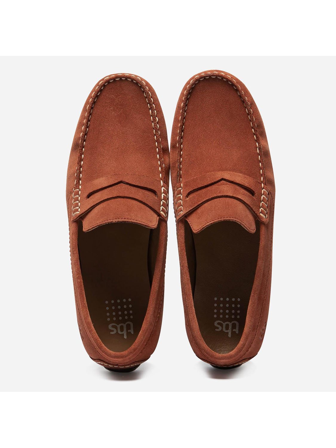 Mocassins Homme Cuir Velours Terracotta