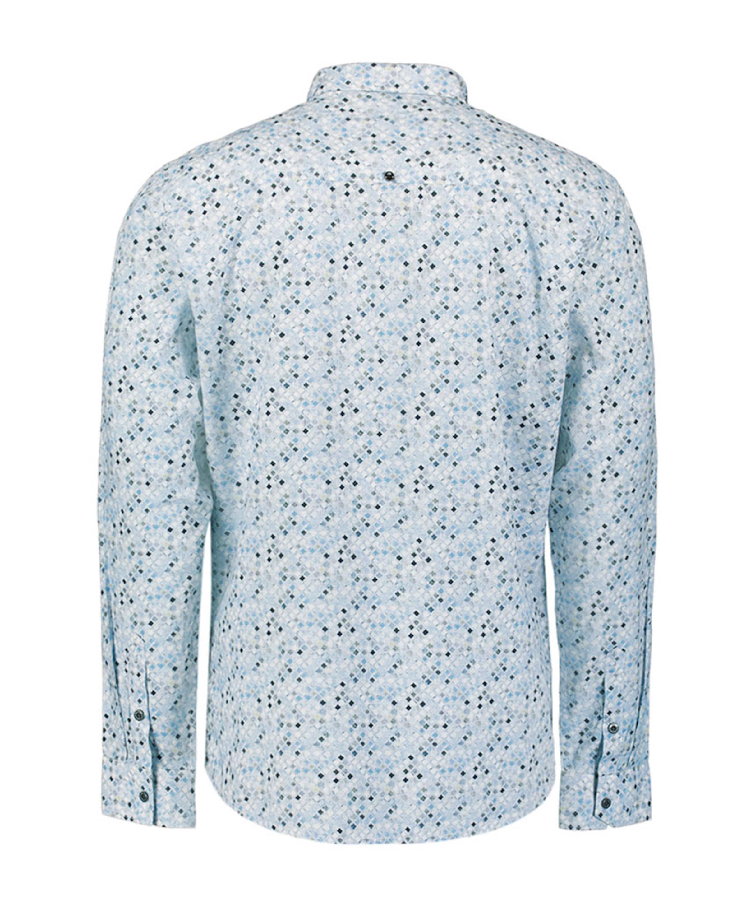 No Excess Heren overhemd lange mouw blauw