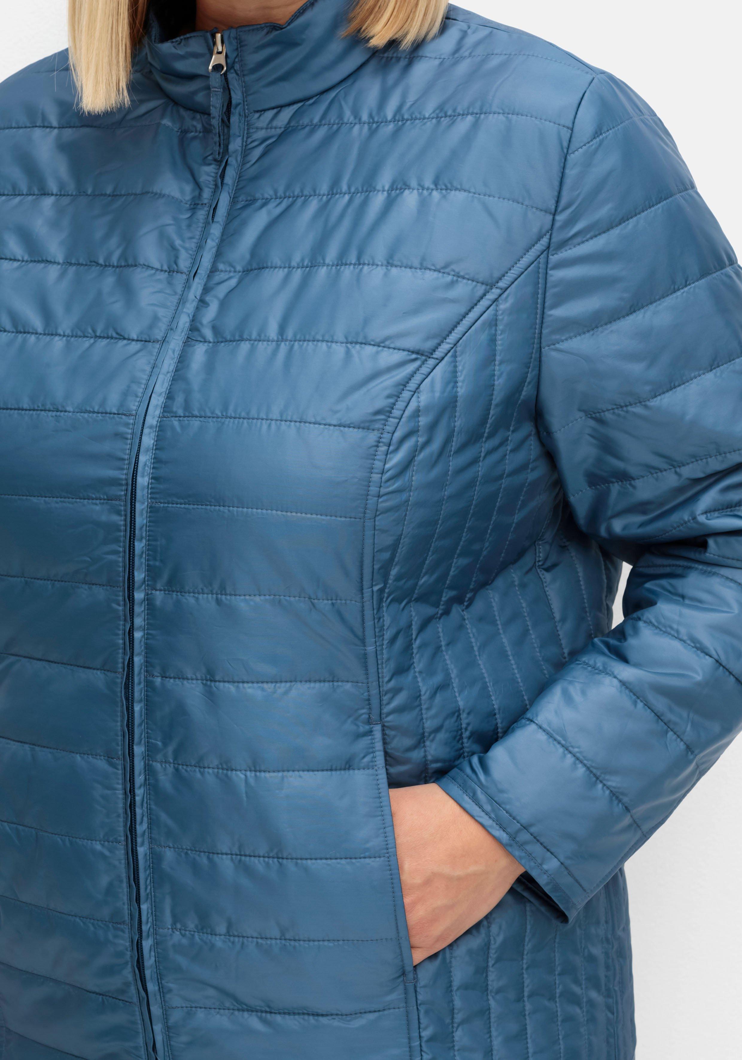 Leicht wattierte Steppjacke mit Stehkragen