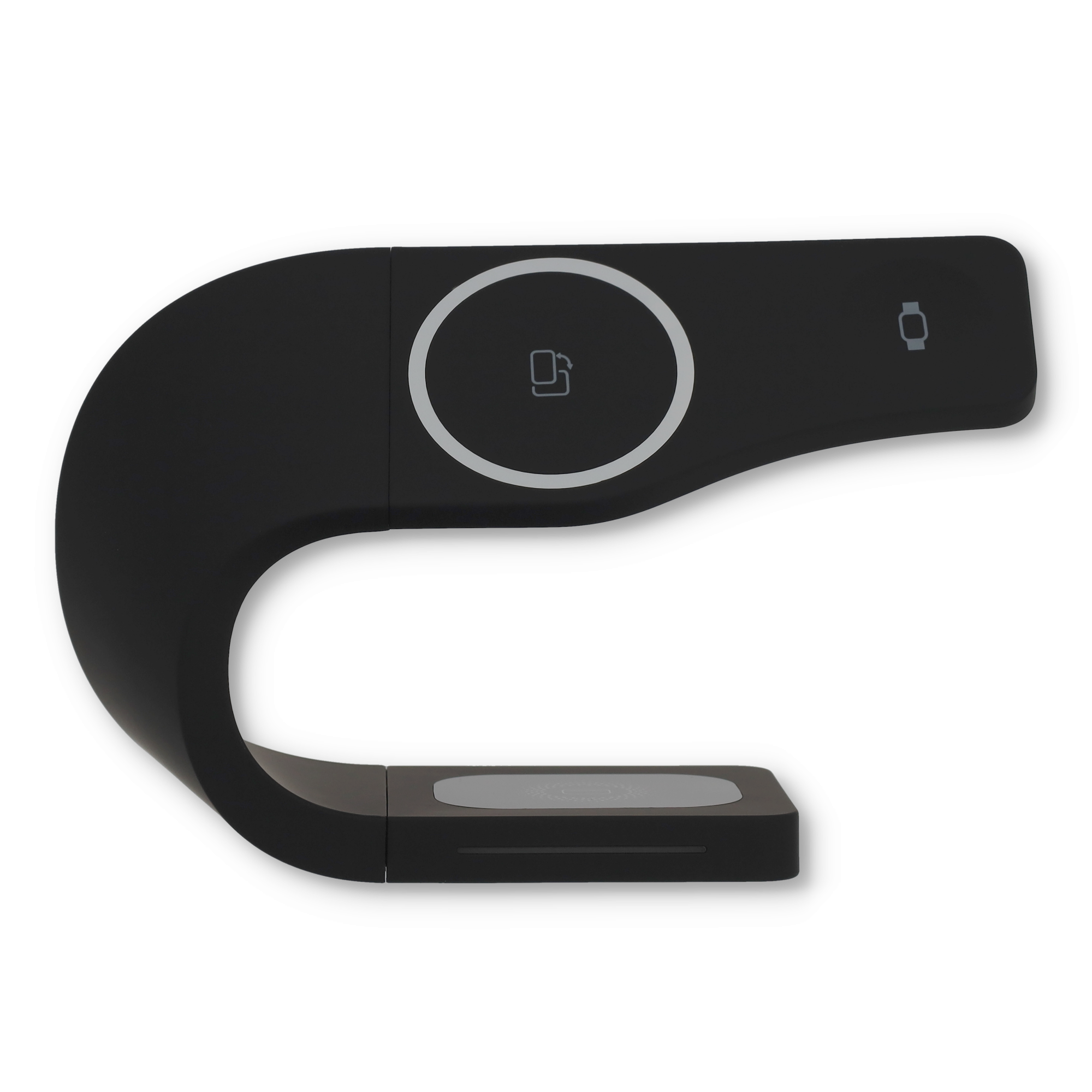 (15W) 4in1 Magnetischer Qi Wireless Charger für Apple Watch / Smartphone / AirPods Dockingstation mit LED Licht - Schwarz