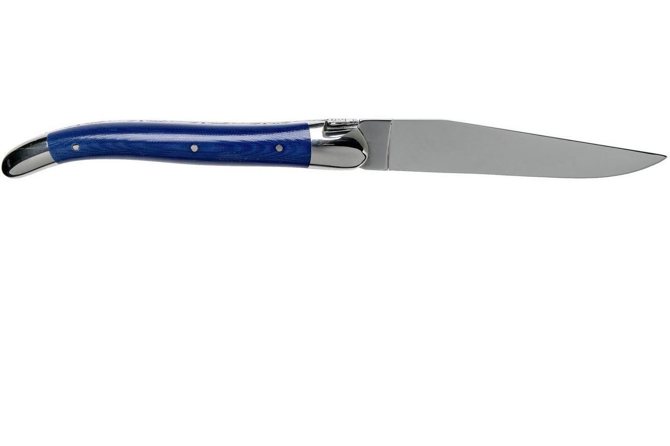 Forge de Laguiole 1211INTCBLEB 11cm, blauw micarta, laguiolemes