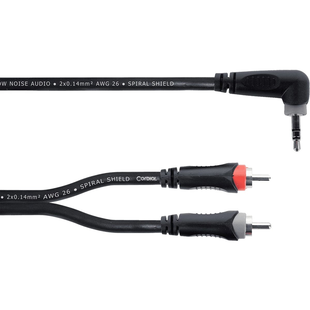 Cordial EY1.5WRCC Elements kabel haakse 3.5mm TRS jack - 2x RCA 1.5m