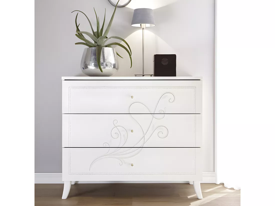 Chambre complète 180x200 Blanc - LADY