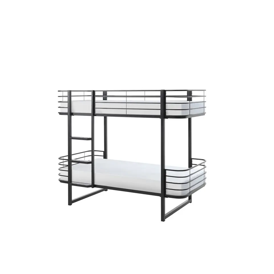 Vipack stapelbed Oscar metaal - zwart - 166x104x205 cm