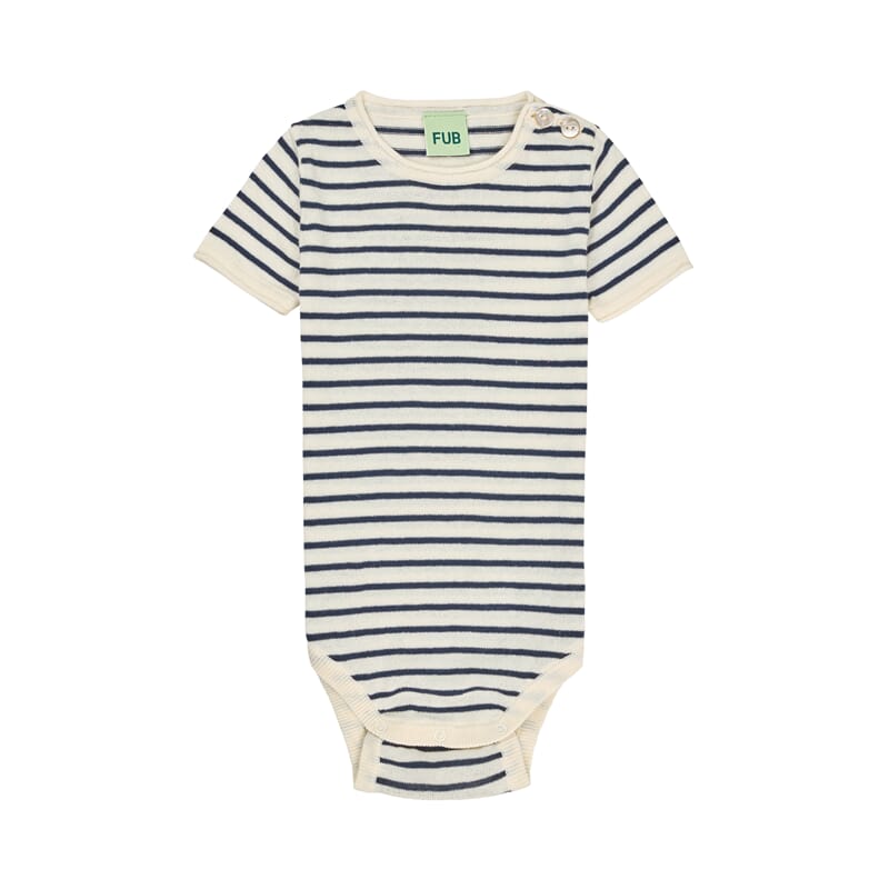 Baby SS Body ecru/dark navy - Fub - Rumpetroll