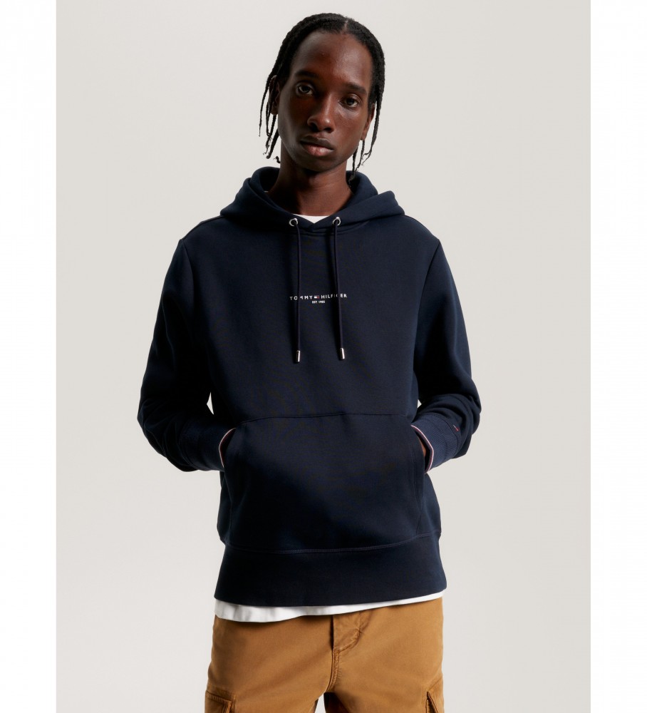 Moletom Tommy Hilfiger com Logo nas Pontas Azul Marinho