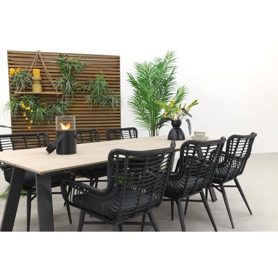 Jasmine black/Garden Impressions Nevada 240x100 cm. tuinset