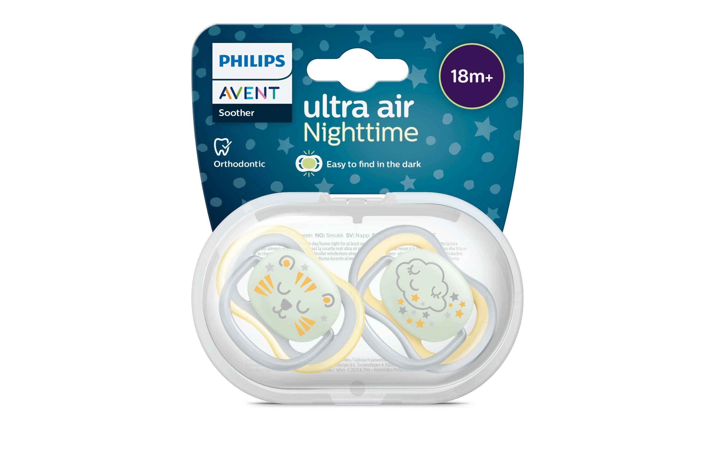 Nuggi Ultra Air Night 18+ Mt.Leichter und atmungsaktiver Schnuller