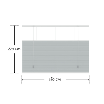 KARWEI dubbel plisségordijn lichtdoorlatend grijs (kleurnr. 6006) 180x220 cm (bxh)