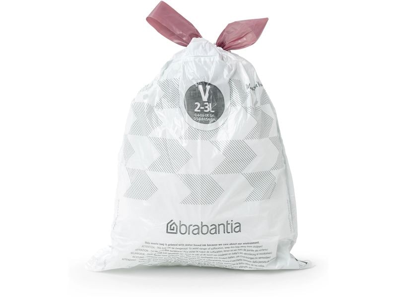 Brabantia Kehrichtsack PerfectFit V 2-3 l, 40 Stück Müllbeutel, Spenderpack