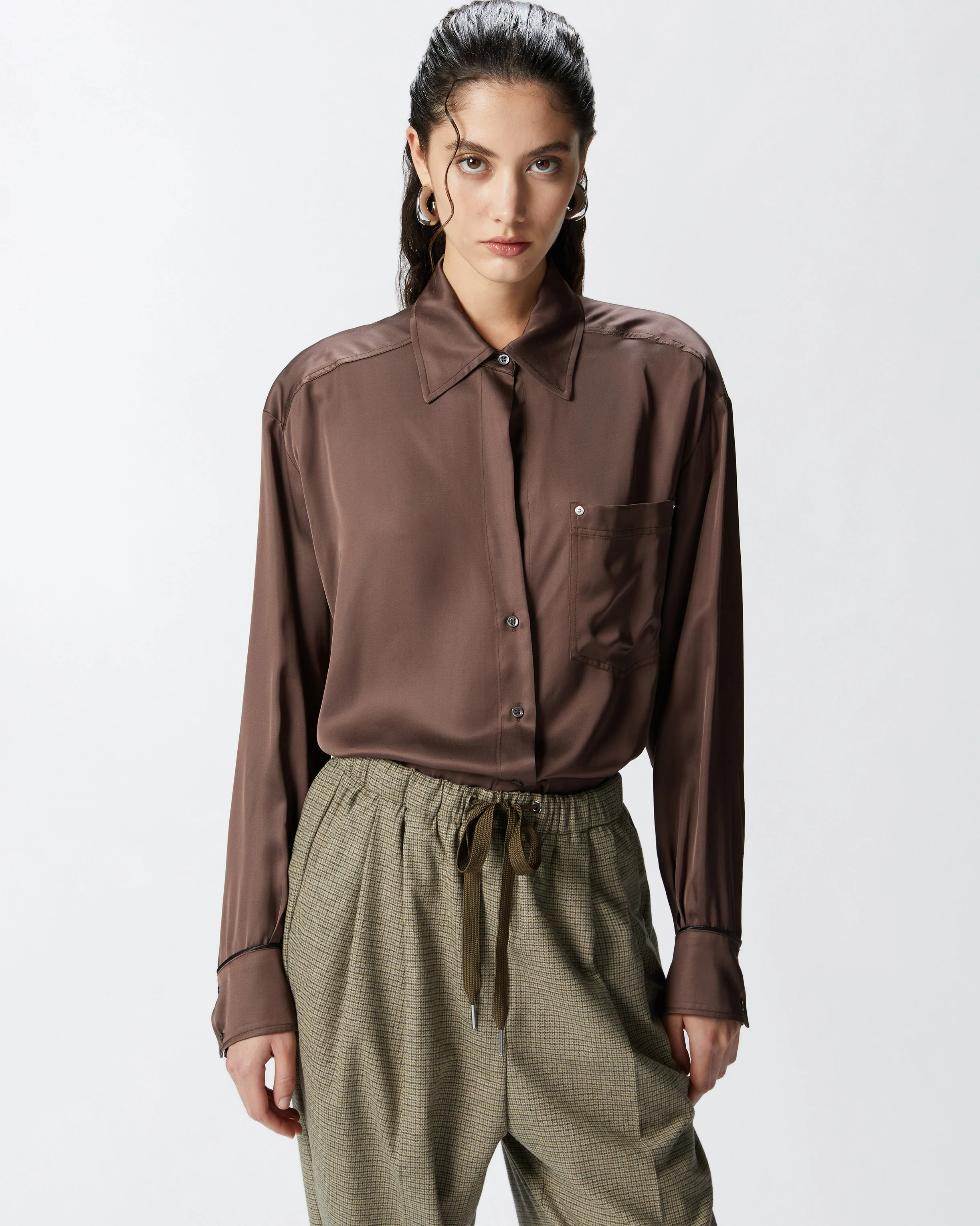 Chemise à décolleté plongeant | Multicolore