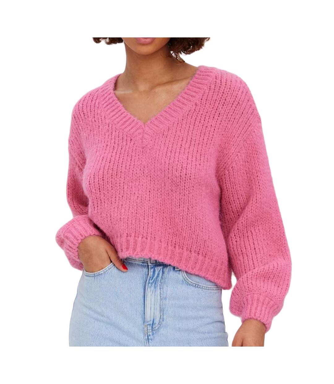 Pull Rose Femme Vero Moda Cropped