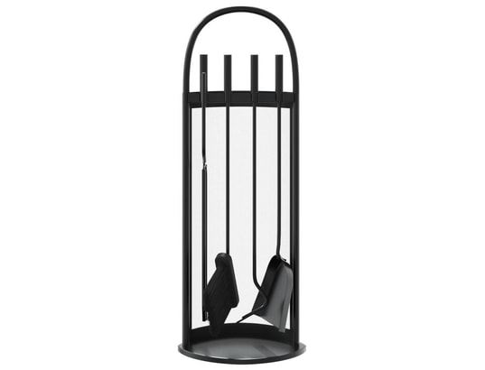 VIDAXL - Accessoires cheminée Set d’outils de cheminée 5 pcs 23x15x66 cm acier