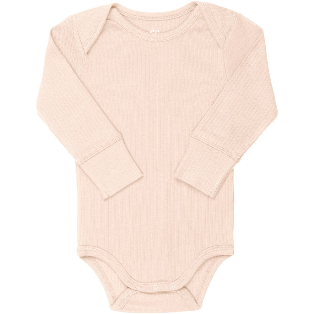 Køb COPENHAGEN COLORS Soft Pink Rib Jersey Long Sleeve Body