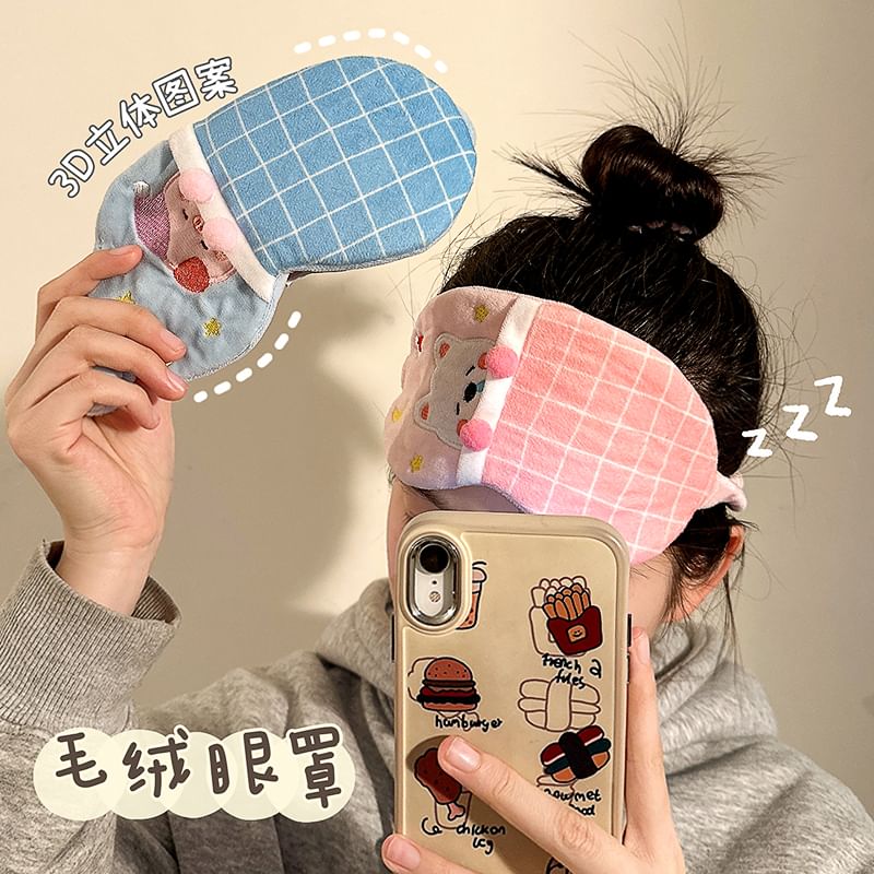 Hekki - Geborduurd slaapmasker met dierenmotief (diverse ontwerpen)