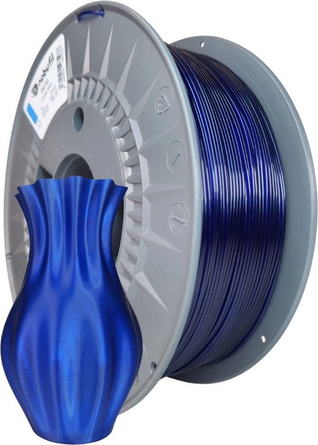 Nobufil  PETG Candy Blue, 1,75 mm / 1000 g    Leicht zu druckendes PETG Filament aus recyceltem Kunststoffabfall