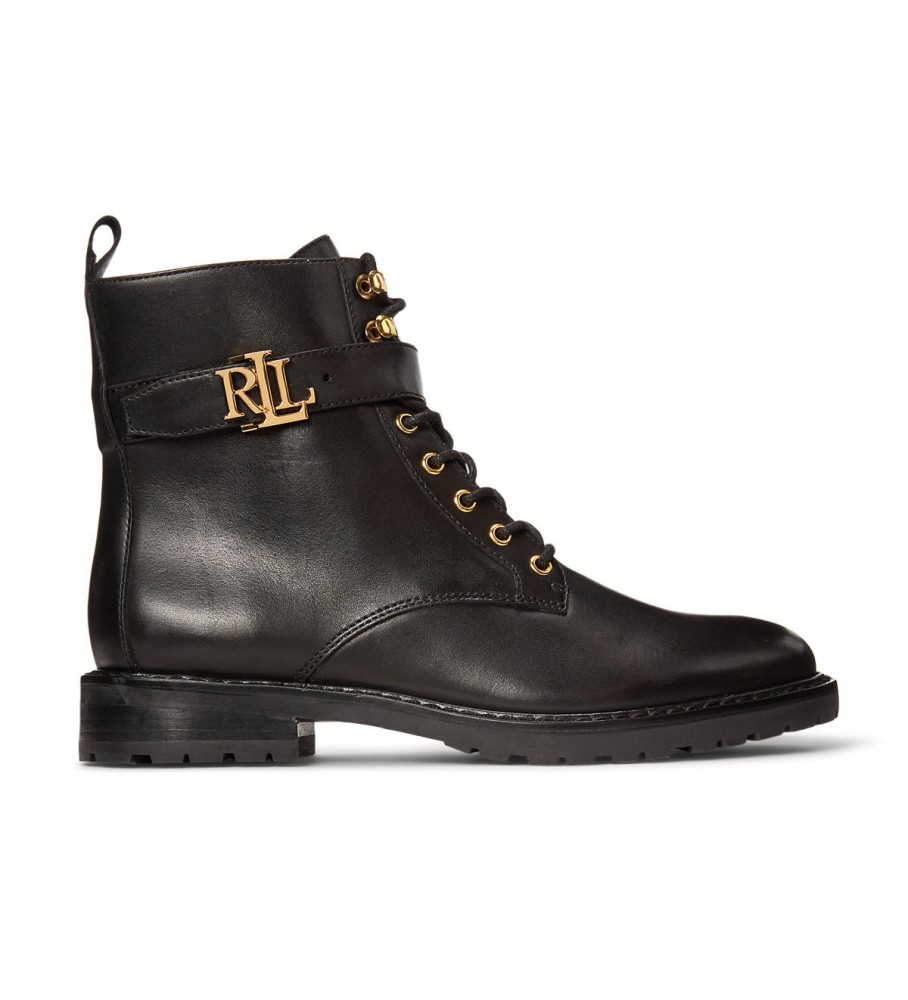 Bota Ralph Lauren Eldridge em couro marrom-escuro
