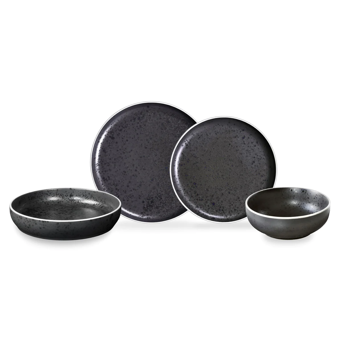 Aster Granit - Assiette gourmet 22 cm (lot de 6) Médard de Noblat