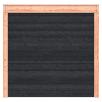 Overkapping Douglas Zwart Zweeds Rabat 695x255cm