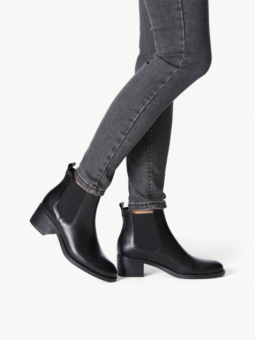 Leren Chelseaboot - zwart