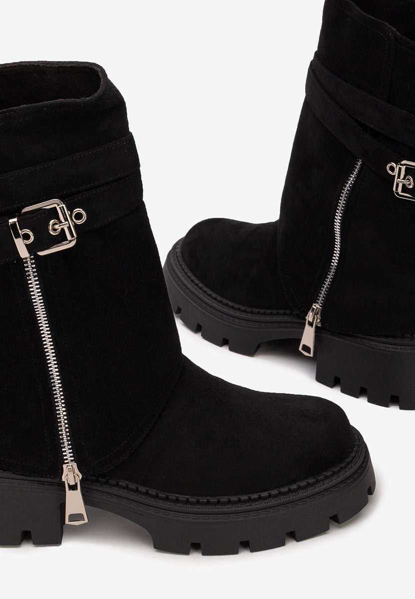 Bottes courtes femme noires Ginesia